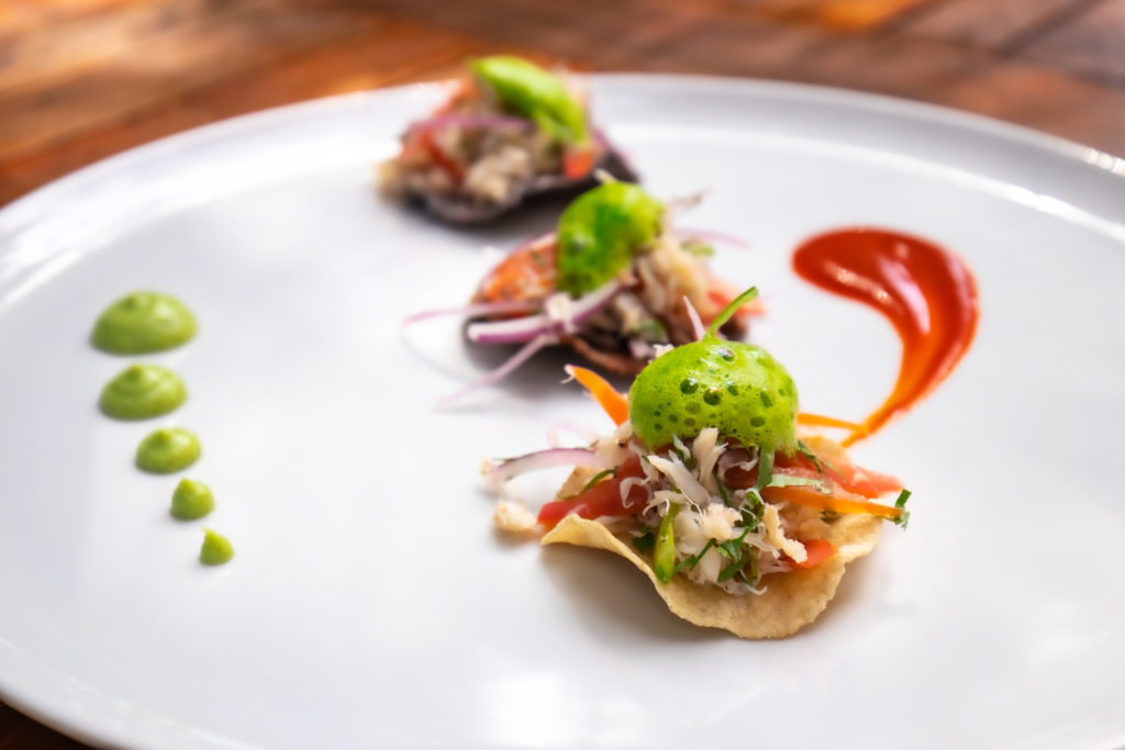 Crab salpicon tostadas