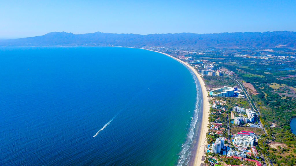 Playa de Nuevo Vallarta en Riviera Nayarit en Bahía de Banderas