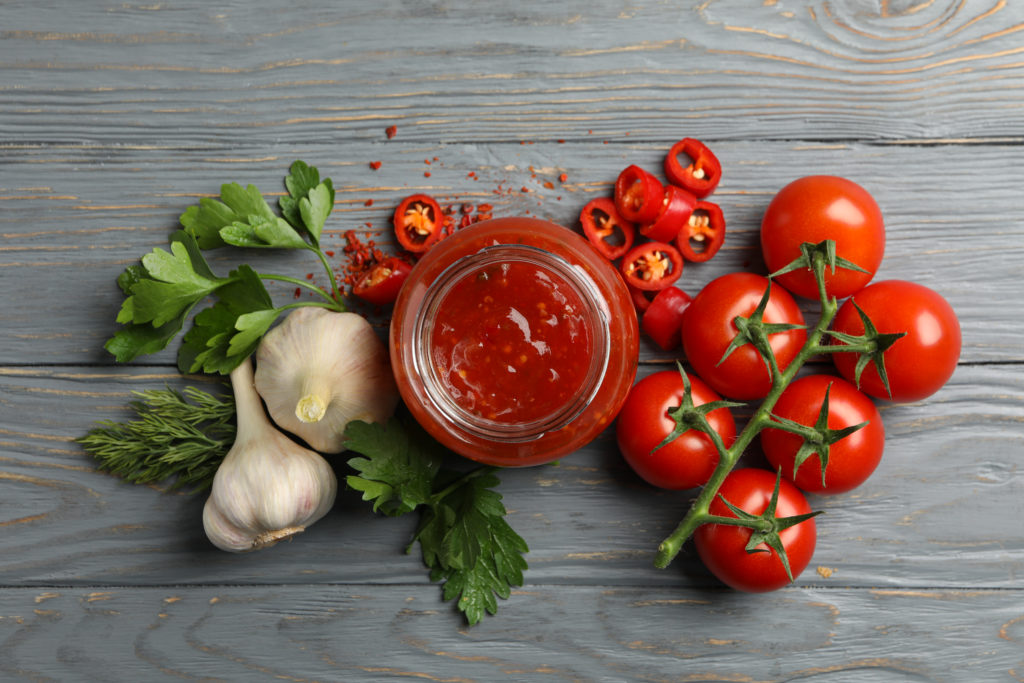 Mexican salsas with traditional ingredients