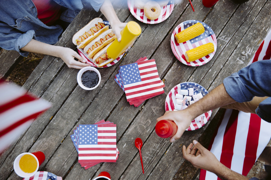 4th of July celebration in the garden