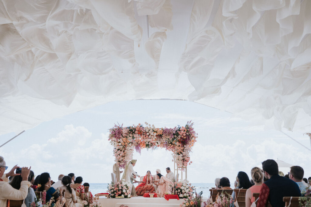 Mandaap ceremony in a Hindu wedding at Velas Resorts